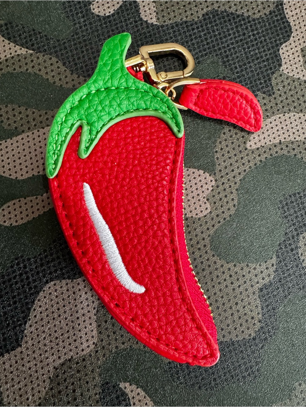 NEW Red Chili Pepper Coin Pouch Keychain airpod airtag holder with zipper